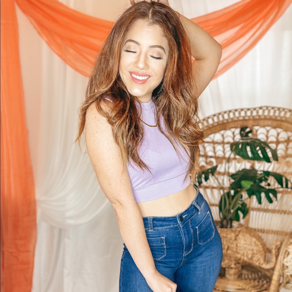 Lavender crop top